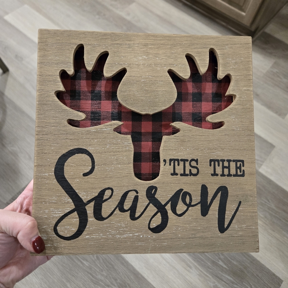 Hobby Lobby Rustic Plaid Moose Sign